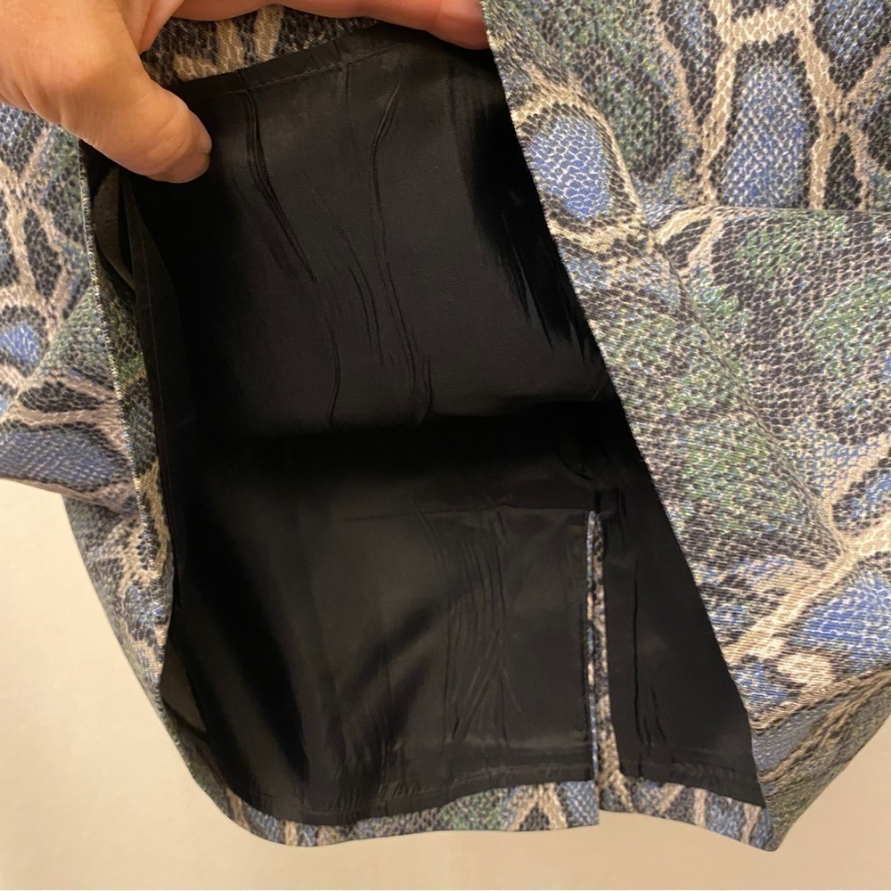 Ann Taylor Loft Snakeskin Python Print Skirt Blue… - image 6